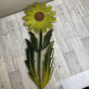 Glass Like Resin Wall Plaque Sunflower Wondernold Ind. Inc Made In USA